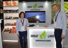 Tina Harder and Jeff Richardson with Great Lakes Greenhouses. The Ontario based company is a first time exhibitor at the show.